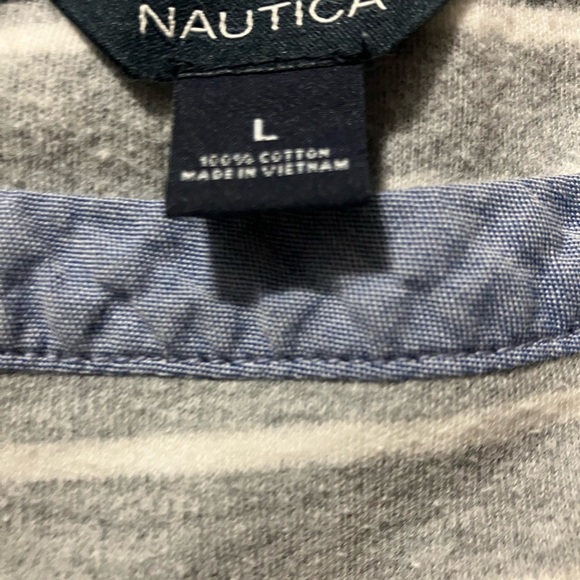 Gray and White Striped Long Sleeve Top - Picture 5 of 8